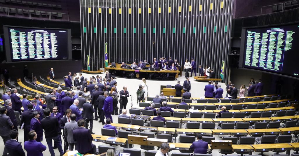 Plenário da Câmara dos Deputados, durante discussão do projeto do Programa Hidrogênio de Baixo Carbono