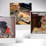 Fotomontagem feita com base em memes publicados nas redes sociais